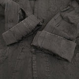 BLACK COMME des GARCONS チャイナコート ジャガード ポリエステル 染色加工 1J-J012 AD2012 ブラック メンズ ブラックコムデギャルソン【中古】5-1103T♪