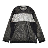 COMME des GARCONS JUNYA WATANABE チュール スパンコール カットソー AD2020 ブラック レディース コムデギャルソンジュンヤワタナベ【中古】5-1214M∞