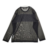 COMME des GARCONS JUNYA WATANABE チュール スパンコール カットソー AD2020 ブラック レディース コムデギャルソンジュンヤワタナベ【中古】5-1214M∞