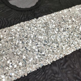 COMME des GARCONS JUNYA WATANABE チュール スパンコール カットソー AD2020 ブラック レディース コムデギャルソンジュンヤワタナベ【中古】5-1214M∞