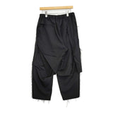 B Yohji Yamamoto 切りっぱなしデザイン NN-P62-810 サイズ1 イージー パンツ ブラック メンズ ビーヨウジヤマモト【中古】5-1014G♪