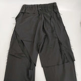 B Yohji Yamamoto 切りっぱなしデザイン NN-P62-810 サイズ1 イージー パンツ ブラック メンズ ビーヨウジヤマモト【中古】5-1014G♪