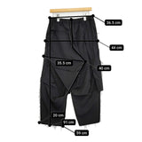 B Yohji Yamamoto 切りっぱなしデザイン NN-P62-810 サイズ1 イージー パンツ ブラック メンズ ビーヨウジヤマモト【中古】5-1014G♪