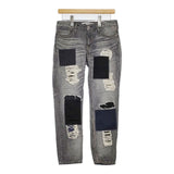 COMME des GARCONS JUNYA WATANABE 加工 ジーンズ パッチワーク デニムパンツ AD2022 グレー レディース コムデギャルソンジュンヤワタナベ【中古】5-1214G∞