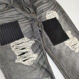 COMME des GARCONS JUNYA WATANABE 加工 ジーンズ パッチワーク デニムパンツ AD2022 グレー レディース コムデギャルソンジュンヤワタナベ【中古】5-1214G∞