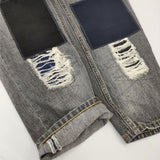 COMME des GARCONS JUNYA WATANABE 加工 ジーンズ パッチワーク デニムパンツ AD2022 グレー レディース コムデギャルソンジュンヤワタナベ【中古】5-1214G∞