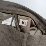 blurhms ROOTSTOCK Washed Wool Slacks 定価45100円 bROOTS23F35 ウールスラックス パンツ 23SS ブラウン メンズ ブラームス【中古】5-1127T∞