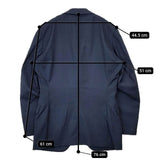 TOMORROWLAND 3Bジャケット Tollegno トレーニョ ベスト付き テーラードジャケット ネイビー メンズ トゥモローランド【中古】5-1120T∞