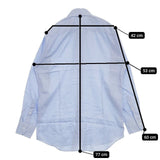 ITAL STYLE 39/84 コットン ドレスシャツ 長袖シャツ ブルー メンズ イタルスタイル【中古】5-1119M∞