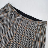 BEAUTY&YOUTH UNITED ARROWS チェック 2P ワイド テーパードパンツ スラックス パンツ ブラック ブラウン メンズ ビューティアンドユース【中古】5-1119G∞