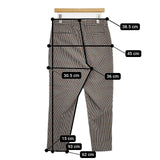 BEAUTY&YOUTH UNITED ARROWS チェック 2P ワイド テーパードパンツ スラックス パンツ ブラック ブラウン メンズ ビューティアンドユース【中古】5-1119G∞