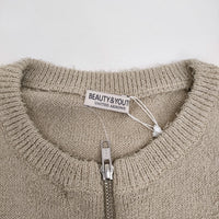 BEAUTY&YOUTH UNITED ARROWS 新品 ツイストナッピングベスト 定価13970円 ベスト 25SS ベージュ メンズ ビューティアンドユース【中古】5-0718M♪