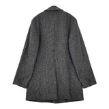 INHERIT BISHU 尾州 メルトンチェック ステンカラーコート チャコールグレー メンズ インヘリット【中古】5-1120T∞