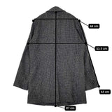 INHERIT BISHU 尾州 メルトンチェック ステンカラーコート チャコールグレー メンズ インヘリット【中古】5-1120T∞