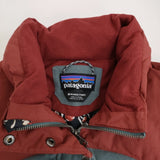 patagonia BIVY DOWN JACKET サイズM ビビーダウンジャケット キノコ裏地 ダウンジャケット ブルーグレー レッド レディース パタゴニア【中古】5-1108A♪