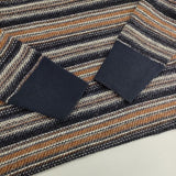 CURLY コットンアクリル ボーダー セーター ニット ネイビー ブラウン メンズ カーリー【中古】5-1023T∞