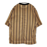 STUDIOUS ポリエステル プルオーバー ストライプ サイズ2 半袖Ｔシャツ カットソー ベージュ ブラック メンズ ステュディオス【中古】5-0806S♪