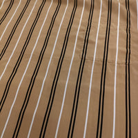 STUDIOUS ポリエステル プルオーバー ストライプ サイズ2 半袖Ｔシャツ カットソー ベージュ ブラック メンズ ステュディオス【中古】5-0806S♪