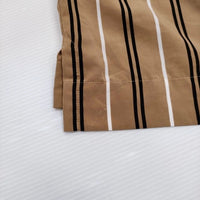 STUDIOUS ポリエステル プルオーバー ストライプ サイズ2 半袖Ｔシャツ カットソー ベージュ ブラック メンズ ステュディオス【中古】5-0806S♪