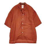 Name. COTTON SILK OPEN COLLAR SHIRT サイズ0 NMSH-18SS-018 開襟 オープンカラー 半袖シャツ オレンジ メンズ ネーム【中古】5-0806S♪