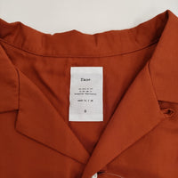 Name. COTTON SILK OPEN COLLAR SHIRT サイズ0 NMSH-18SS-018 開襟 オープンカラー 半袖シャツ オレンジ メンズ ネーム【中古】5-0806S♪