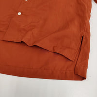 Name. COTTON SILK OPEN COLLAR SHIRT サイズ0 NMSH-18SS-018 開襟 オープンカラー 半袖シャツ オレンジ メンズ ネーム【中古】5-0806S♪