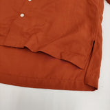 Name. COTTON SILK OPEN COLLAR SHIRT サイズ0 NMSH-18SS-018 開襟 オープンカラー 半袖シャツ オレンジ メンズ ネーム【中古】5-0806S♪
