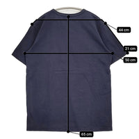 EEL プリントTシャツ サイズM クルーネック 半袖Ｔシャツ カットソー ネイビー メンズ イール【中古】5-0806S♪