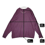 TrAnsference T/f リネン 麻 長袖Ｔシャツ カットソー ロンＴ パープル メンズ トランスファレンス【中古】6-0330M∞