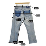 TrAnsference T/f リメイク リーバイス 再構築 ジーンズ デニムパンツ ライトブルー メンズ トランスファレンス【中古】5-1201G∞