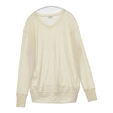 gicipi イタリア製 ウール シルク セーター ニット アイボリー メンズ ジチピ【中古】5-1023T∞