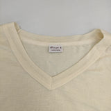 gicipi イタリア製 ウール シルク セーター ニット アイボリー メンズ ジチピ【中古】5-1023T∞