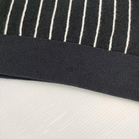 FRED PERRY ニットポロシャツ サイズS ストライプ ポロシャツ ネイビー メンズ フレッドペリー【中古】5-0806S♪