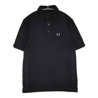FRED PERRY ボタンダウン 鹿の子 サイズS ポロシャツ ブラック メンズ フレッドペリー【中古】5-0806S♪