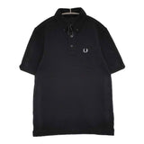 FRED PERRY ボタンダウン 鹿の子 サイズS ポロシャツ ブラック メンズ フレッドペリー【中古】5-0806S♪