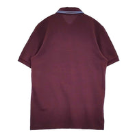 FRED PERRY 鹿の子 サイズS 刺繍 ポロシャツ ワインレッド メンズ フレッドペリー【中古】5-0806S♪