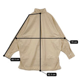 HAVERSACK コットン シルク タイプライター ドルマンスリーブ ジャケットブラウス 定価25300円 ジャケット ベージュ レディース ハバーサック【中古】5-0824M∞