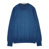 Brooks Brothers クルーネック イタリアンヤーン ウール セーター ニット ブルー メンズ ブルックスブラザーズ【中古】5-1023T∞