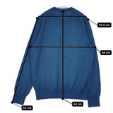 Brooks Brothers クルーネック イタリアンヤーン ウール セーター ニット ブルー メンズ ブルックスブラザーズ【中古】5-1023T∞