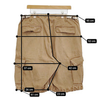 or Slow サイズXL カーゴ ショートパンツ ハーフパンツ ショーツ ベージュ メンズ オアスロウ【中古】5-0806S♪