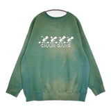 BOWWOW 未使用品 CHAIN GANG SWEATSHIRTS AGING XL 定価28600円 ダメージ加工 スウェット 24AW グリーン メンズ バウワウ【中古】5-0731M♪