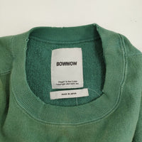 BOWWOW 未使用品 CHAIN GANG SWEATSHIRTS AGING XL 定価28600円 ダメージ加工 スウェット 24AW グリーン メンズ バウワウ【中古】5-0731M♪