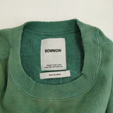 BOWWOW 未使用品 CHAIN GANG SWEATSHIRTS AGING XL 定価28600円 ダメージ加工 スウェット 24AW グリーン メンズ バウワウ【中古】5-0731M♪