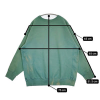 BOWWOW 未使用品 CHAIN GANG SWEATSHIRTS AGING XL 定価28600円 ダメージ加工 スウェット 24AW グリーン メンズ バウワウ【中古】5-0731M♪