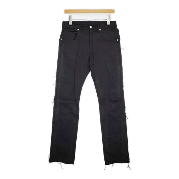 Name. OVER LAPPED SEAM SLIM PANTS 定価29700円 カットオフ パンツ 23SS ブラック メンズ ネーム【中古】5-1106G∞