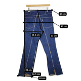 Name. NMPT-001 バックスリット カットオフ ジーンズ デニムパンツ ブルー メンズ ネーム【中古】5-1106G∞