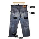 Levi's EU504-0003 504 ストレートデニム ジーンズ サイズ34 デニムパンツ ネイビー メンズ リーバイス【中古】5-1106G∞