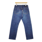 kenichi. ケンイチ LEATHER PATCH REMAKE DENIM 定価36300円 合成皮革 ジーンズ デニムパンツ ブルー メンズ【中古】5-1106G∞