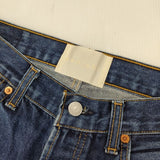 kenichi. ケンイチ LEATHER PATCH REMAKE DENIM 定価36300円 合成皮革 ジーンズ デニムパンツ ブルー メンズ【中古】5-1106G∞