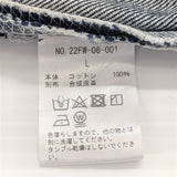 kenichi. ケンイチ LEATHER PATCH REMAKE DENIM 定価36300円 合成皮革 ジーンズ デニムパンツ ブルー メンズ【中古】5-1106G∞